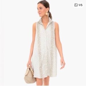 NWT Tuckernuck Sleeveless Mini Dress - Gray Antelope Print
